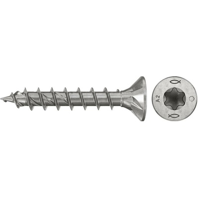 Fischer 574064 šrouby do dřevotřísky 4 mm 30 mm TX Nerezová ocel 200 ks
