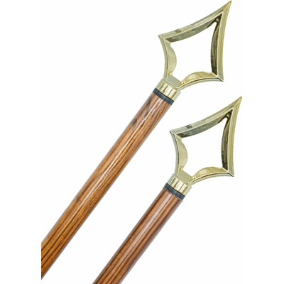 Žerď dřevěná se zlatou špicí - 1 kus – Zboží Mobilmania