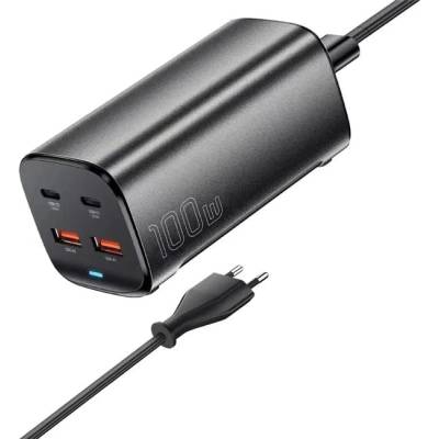 Зарядно устройство за маса Essager 100W, GaN, 2xUSB-C + 2xUSB-A (EZC100W-JYB0G-Z)