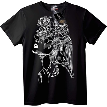 NOONEBRAND Тениска Цветен венец - S, Black