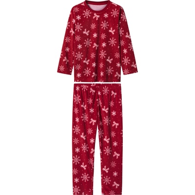 Esmara vánoční velurové pyžamo červená