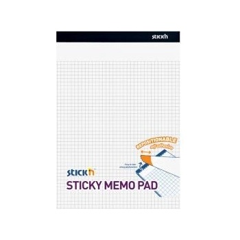 STICKN-HOPAX Poznámkový samolepiaci blok 25,4x17,8 50 listov biely štorčekový