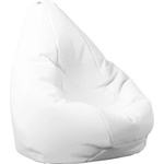 PUFRELAX Пуф, круша за деца 4-14 г. , 160л. Nirvana Light - Teteron White, За открито, Перящ се калъф, Пълнеж от Полистиролни перли, 8357 (PUF-G-NL-TEX-WH) - topmall