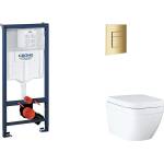 GROHE Rapid SL - Комплект предстенна инсталация, тоалетна, SoftClose седалка и бутони Skate Cosmopolitan, Triple Vortex, Cool Sunrise SANI11BB4127 (SANI11BB4127)