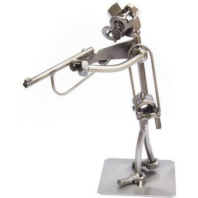 Kovová figurka Myslivec střílející 17 cm