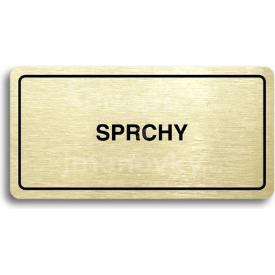 ACCEPT Piktogram SPRCHY - zlatá tabulka - černý tisk