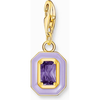 Thomas Sabo přívěsek charm Octagon with violet enamel 2034 565 13