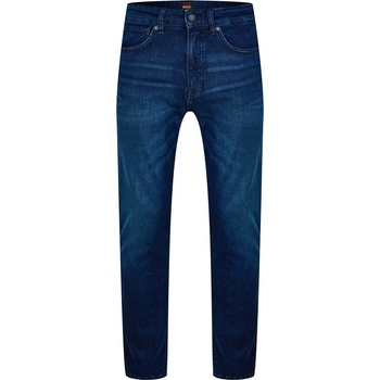Boss Дънки Boss Mens BOSS Straight Denim Jeans with Logo Detail (ReMaine) - Dark Blue 406