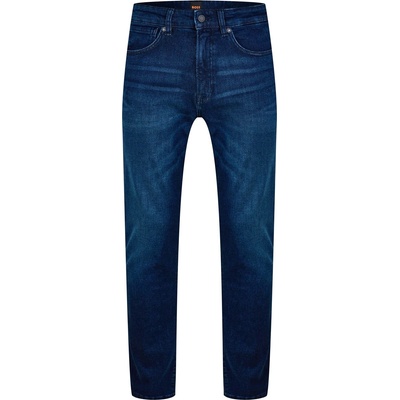 Boss Дънки Boss Mens BOSS Straight Denim Jeans with Logo Detail (ReMaine) - Dark Blue 406