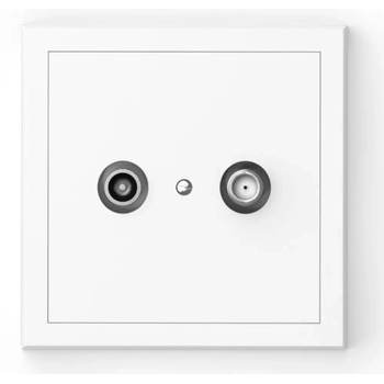 Commel РОЗЕТКА tv+sat КРАЙНА 1db С РАМКА БЯЛА