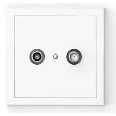 Commel РОЗЕТКА tv+sat КРАЙНА 1db С РАМКА БЯЛА