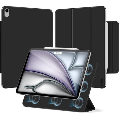 Tech-Protect Силиконов, магнитен калъф за Apple iPad Air 13" 1 / 2 / 2024-2025 от Tech-Protect SmartCase Magnetic - Черен (5906302363247)