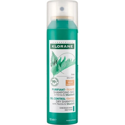Klorane seboregulačný suchý šampón na tmavé vlasy 150 ml