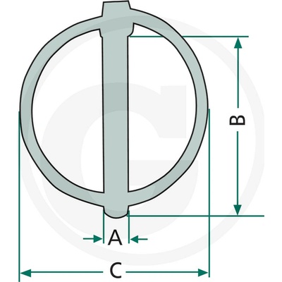 GRANIT Bezpečnostní závlačka s pojistkou DIN 11 023 pro třetí body – ⌀5,2 mm, 32 mm, sada 50 ks 20023287/50