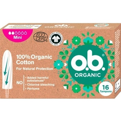 o.b Organic Mini tampony z organické bavlny 16 ks