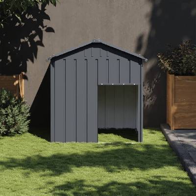 vidaXL Psí bouda se střechou antracitová 117 x 103 x 123 cm ocel 9799.172349