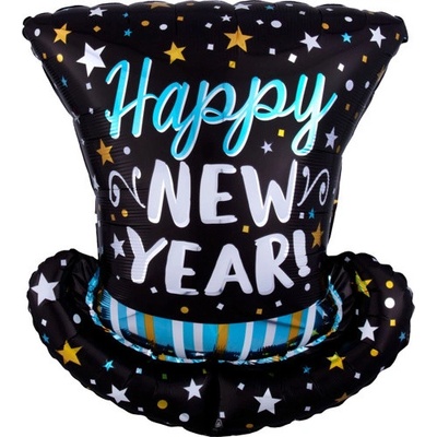Foliový balonek klobouk Happy New Year 60 cm
