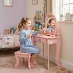Pepita Дървена тоалетка Pepita за малки момичета с аксесоари - Розова (W08H206B)