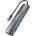 Dudao 8-in-1 multifunctional USB-C Hub A15 (grey) - мултифункционален хъб за свързване на допълнителна периферия за устройства с USB-C (сив)