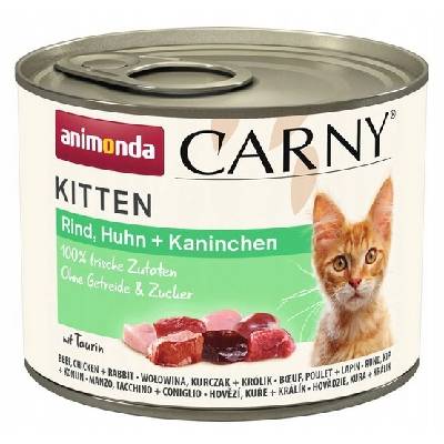 Animonda Carny Kitten hovädzie kura a králik 200 g