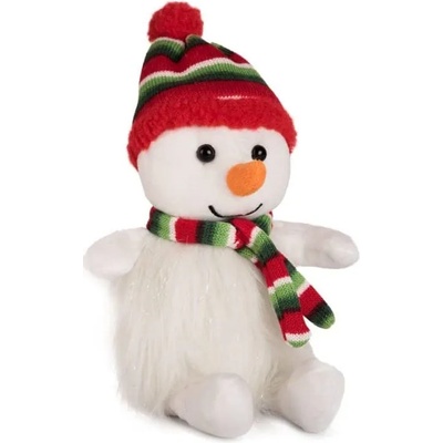 Амек Тойс Плюшена играчка Амек Тойс - Снежко с коледен шал, 17 cm (010661-1)