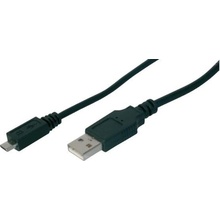 Digitus AK-300110-018-S USB 2.0, A samec na micro B samec, 2x stíněný, Měď, 1,8m