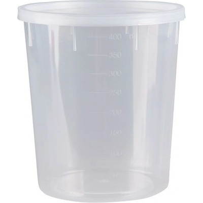 Nádoba 400 ml, konická s víčkem přírodní