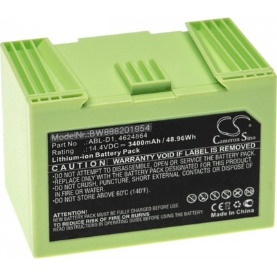 VHBW iRobot Roomba E5 / E6 / I3 / I7 / I8, Li-Ion 3400 mAh
