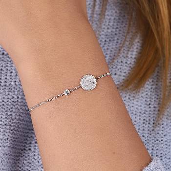 Image 1 of Fossil Сребърна дамска гривна Fossil JFS00519040 (JFS00519040)