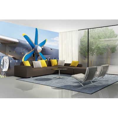 DIMEX ART Самозалепваща се флизелинова фототапета пътнически самолет 375 x 250 см