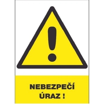 Tabulka bezpečnostní - Nebezpečí úrazu 12335