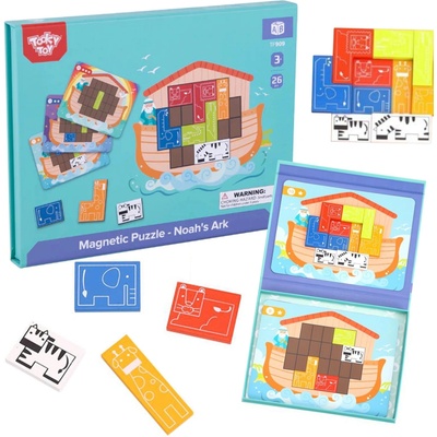 Tooky Toy magnetické puzzle hlavolam Noemova archa