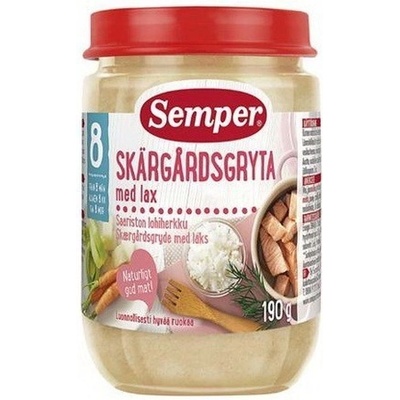 Semper Ястие Semper - Сьомга задушена с ориз, 190 g (9561)
