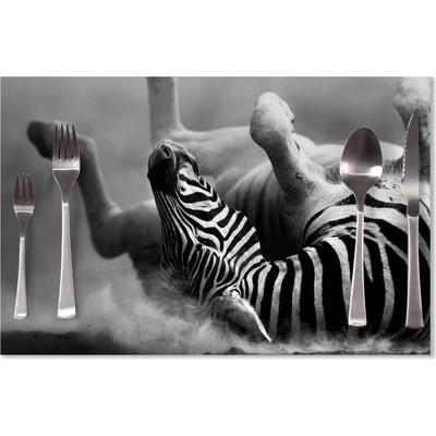 Sablio prostírání Válející se zebra 40x30cm
