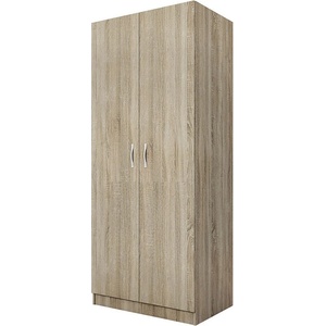 Bogdan Furniture I Двукрилен гардероб Mod 1001, Сонома тъмна