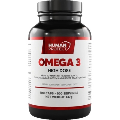 Human Protect Omega 3 HIGH DOSE | with 50% EPA & 25% DHA [100 капсули]