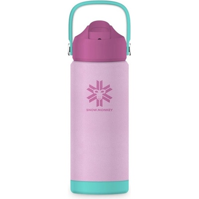 Snow Monkey Kids Dětská termoska 530 ml růžová