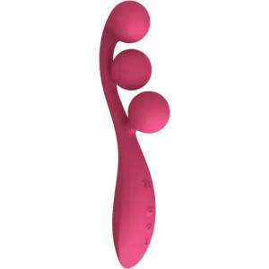 Satisfyer Луксозен вибратор и стимулатор "satisfyer tri ball i red" 23 см