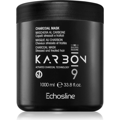 Echosline CHARCOAL Mask маска за коса с активен въглен 1000ml