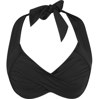 Seafolly Горнище Seafolly Twist Halter Bikini Top - Black