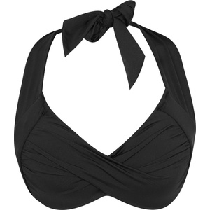 Seafolly Горнище Seafolly Twist Halter Bikini Top - Black