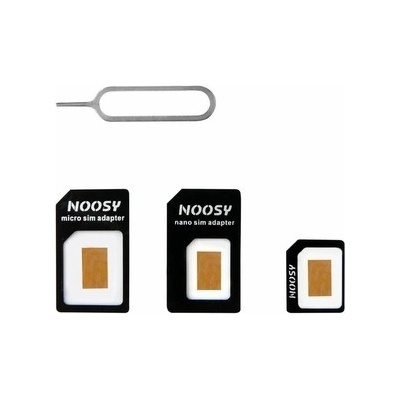 Adaptér SIM 3v1 (SIM, Micro SIM, Nano SIM) - NOOSY, barva černá