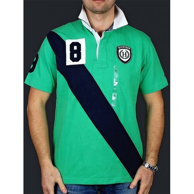 Tommy Hilfiger pánské polo tričko royal stripe zelené