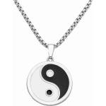 HARAHU Колие EA-33478 Yin Yang - Бял / Черен KP33478