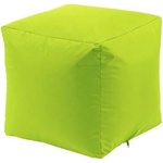 Pufrelax Пуф, 80л. , Табуретка Куб - Teteron Green neon, Подходящ за използване на открито, Перящ се калъф, Пълнеж от Полистиролни перли (PUF-G-C-TEX-GRNE)