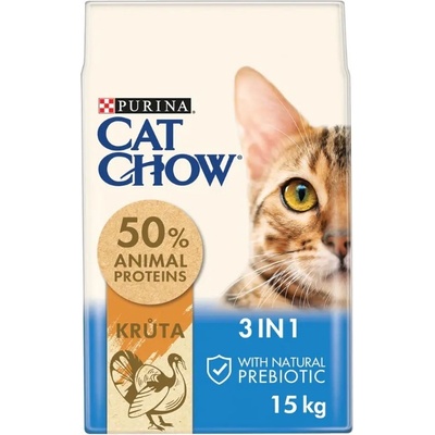 PURINA CAT CHOW FELINE 3IN1 Turkey 15 kg