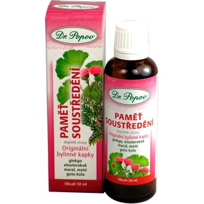 Dr.Popov Pamäť sústredenie bylinné kvapky 50 ml