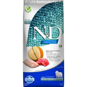 N&D Ocean Dog Adult Maxi & Giant Salmon & Cod & Melon 12 kg