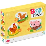 dodo Бебешки пъзел DoDo 3 в 1 - Ден във фермата (300394) - baby