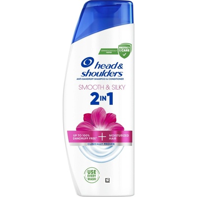 Head and Shoulders Vyhladzujúci šampón a kondicionér 2v1 Smooth & Silky 330 ml